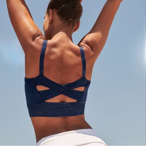 Free People movement good karma legging & squareneck bra SET washed blk Size xs - Picture 3 of 7